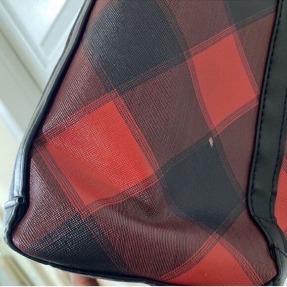 Victoria's Secret Plaid Black and Red Tote - Picture 6 of 8